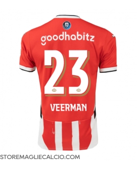 PSV Eindhoven Joey Veerman #23 Maglia Gara Casa Repliche 2024-25